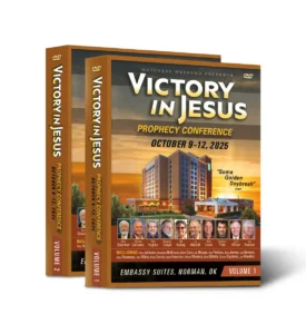 24 DVDs of the Victory in Jesus Prophecy Conference in Norman, Oklahoma AND a copy of Dr. Paul Wilkinson’s new book, The Beautiful Simplicity of the Rapture